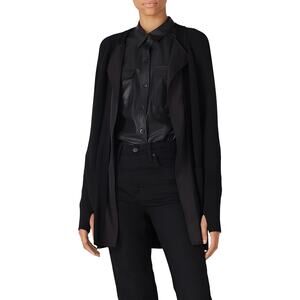 KF/KaufmanFranco Womens Quiet Luxury Minimalist Woven Wool Blend Cardigan Size S